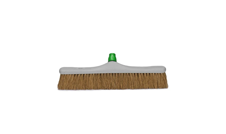 Zaalveger kunststof met universele steelbevestiging, kokos - Schoonmaak Groothandel Eindhoven