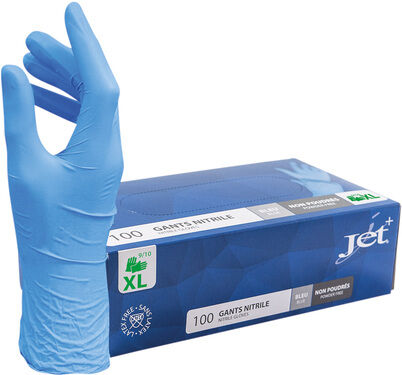 Disposable nitril handschoen blauw doos à 100 medium